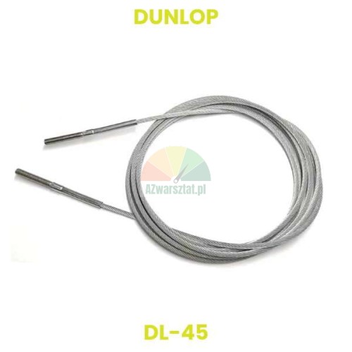 Stalowa lina podnośnika Dunlop DL-45, zamiennik do urządzenia podnoszącego, zwinięta.