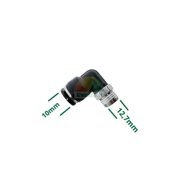 Łącznik kątowy L, gwint 12,7mm, wtyk 10mm