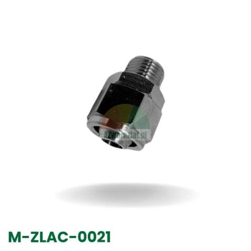 Chromowany łącznik prosty pneumatyczny do przewodu 10mm z gwintem 9,7mm