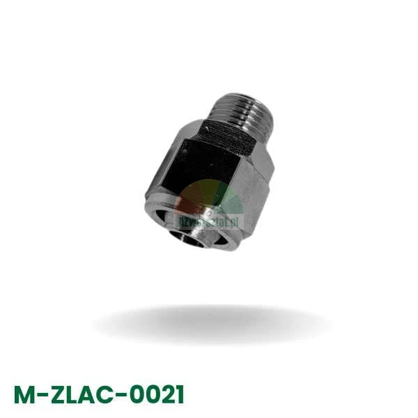 Chromowany łącznik prosty pneumatyczny do przewodu 10mm z gwintem 9,7mm
