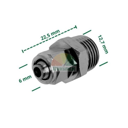 Łącznik przewodu 6mm / gwint 12,7mm