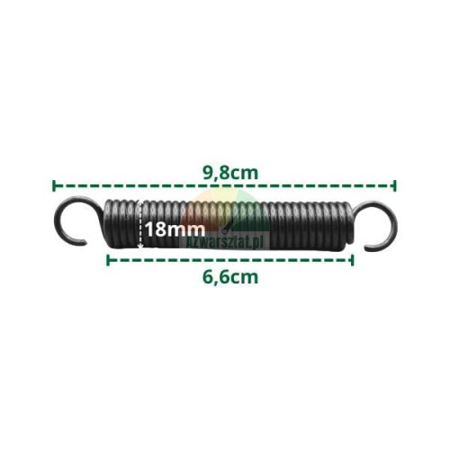 Sprężyna montażownicy, wymiary 9,8cm/1,8cm