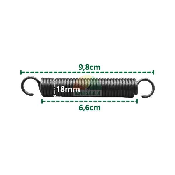 Sprężyna montażownicy, wymiary 9,8cm/1,8cm