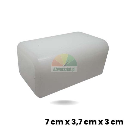 Biały ślizg podnośnika (kostka) 7 x 3,7 x 3 cm