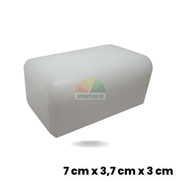 Biały ślizg podnośnika (kostka) 7 x 3,7 x 3 cm