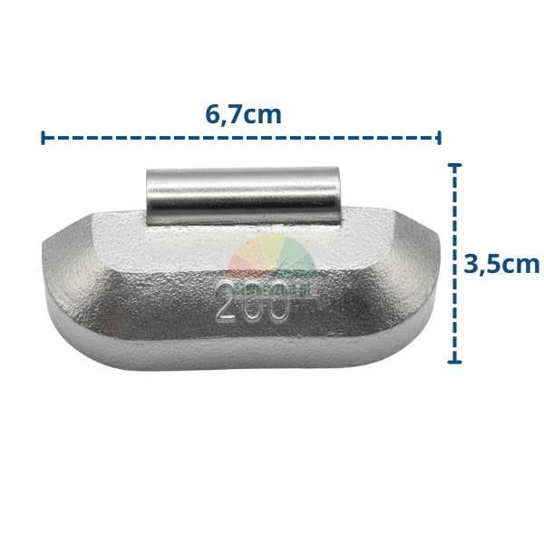 Ciężarek kalibracyjny 200g do wyważarki (6,7x3,5 cm)