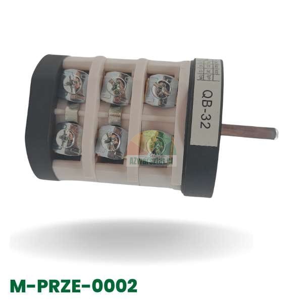 Obrotowy przełącznik 220V/380V/32A, 1-biegowy, biały, model QB-32