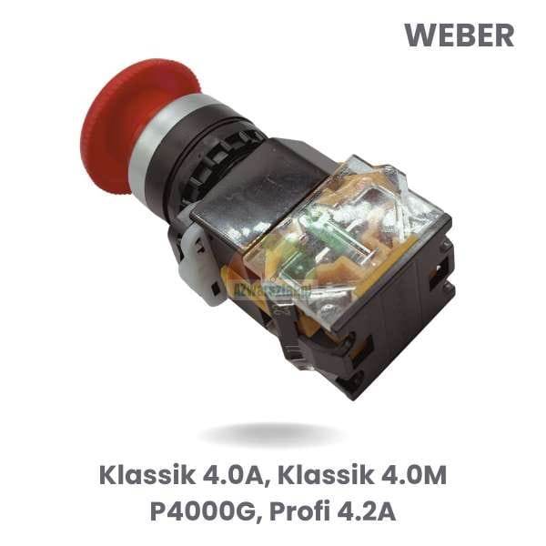 Zamiennik Weber: Wyłącznik awaryjny Klassik 4.0A, Klassik 4.0M, P4000G, Profi 4.2A - czerwony przycisk grzybkowy