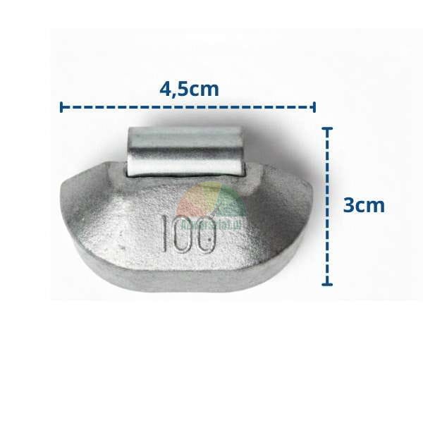 Ciężarek 100g o wymiarach 4,5cm na 3cm