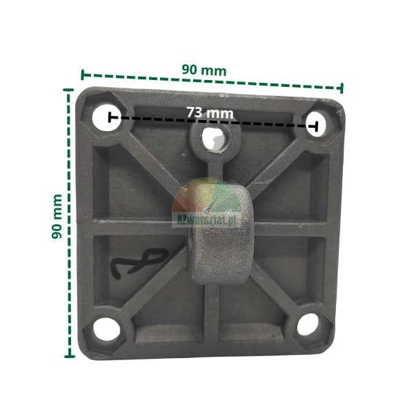 Flansza montażowa siłownika z uchem 90x90 mm