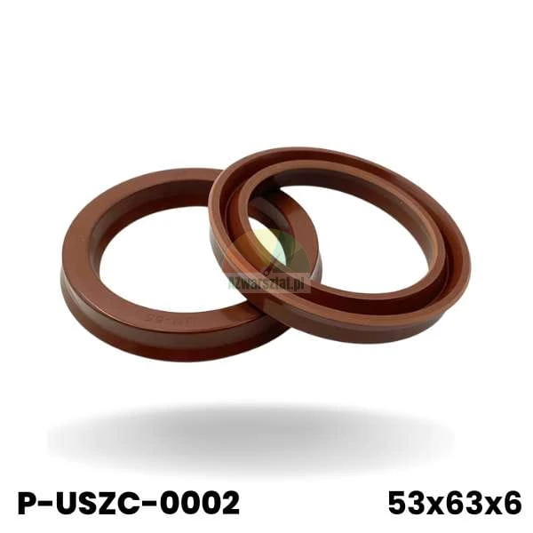 Uszczelka siłownika 53x63x6 do podnośnika dwukolumnowego - dwie brązowe uszczelki hydrauliczne
