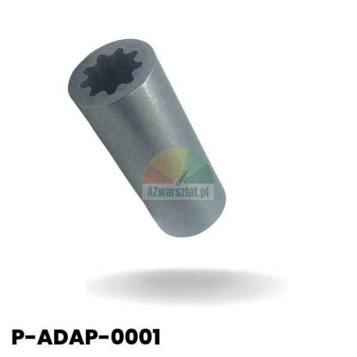 Metalowy adapter silnika (sprzęgiełko) z wielowypustem wewnętrznym, model P-ADAP-0001.