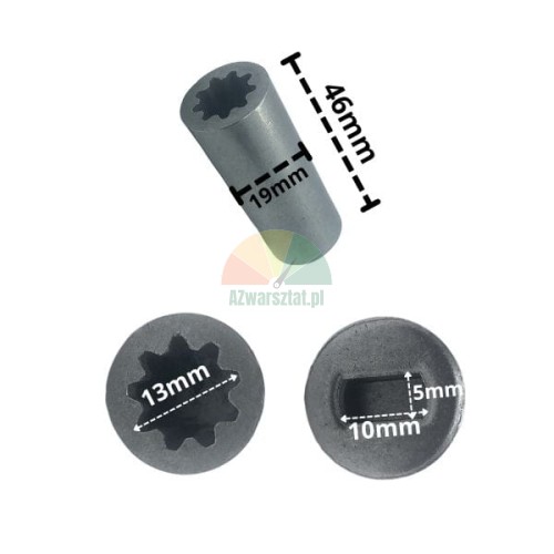 Metalowy adapter silnika sprzęgiełko 46mm x 19mm