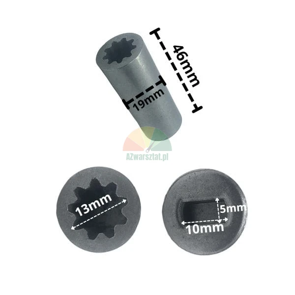 Metalowy adapter silnika sprzęgiełko 46mm x 19mm