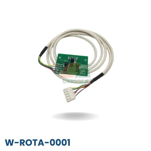 Zielona płytka rotacji YT-dA1 z białym kablem i złączem, model W-ROTA-0001.