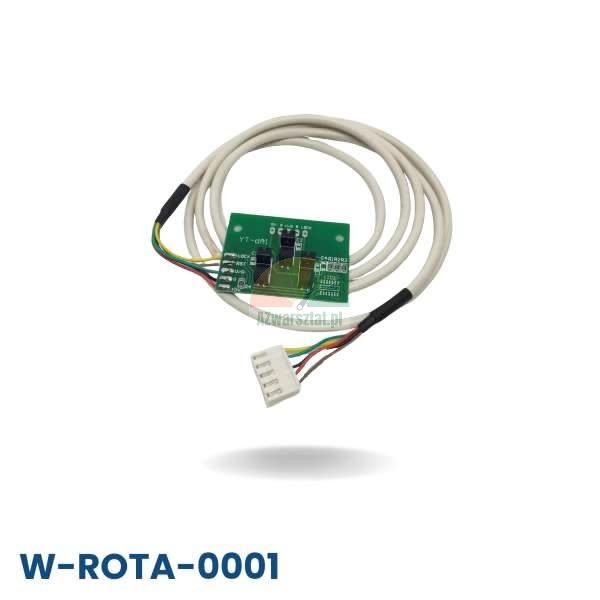 Zielona płytka rotacji YT-dA1 z białym kablem i złączem, model W-ROTA-0001.