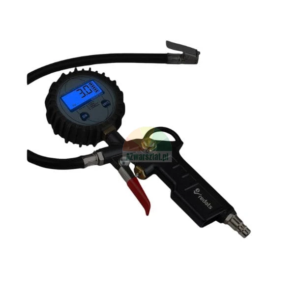 Pistolet do pompowania kół z cyfrowym manometrem LCD marki Redats