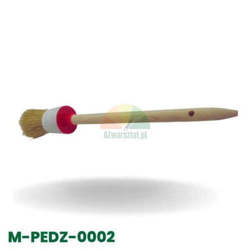 Okrągły pędzel malarski 30mm M-PEDZ-0002 z drewnianym trzonkiem i naturalnym włosiem