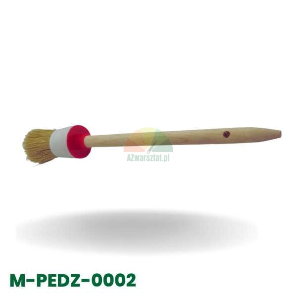Okrągły pędzel malarski 30mm M-PEDZ-0002 z drewnianym trzonkiem i naturalnym włosiem