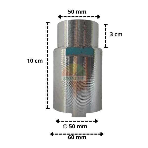 Metalowe przedłużenie płyty nośnej wysokość 7 cm średnica 50 mm