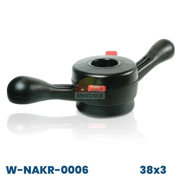 Nakrętka szybkomocująca do wyważarki 38mm x 3mm czarna z czerwonymi przyciskami