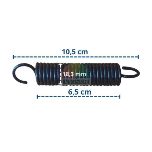 Sprężyna naciągowa 10,5 cm z wymiarami