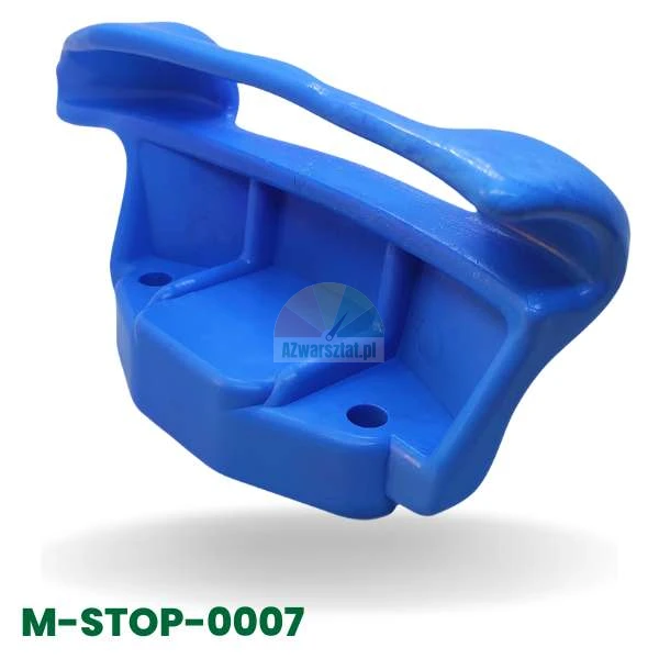 Niebieska stopka montażowa z tworzywa sztucznego do montażownicy opon, model M-STOP-0007.