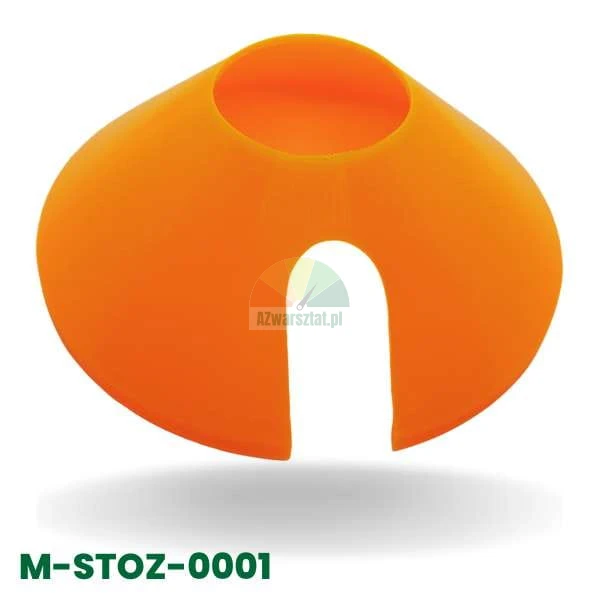Pomarańczowy stożek plastikowy treningowy 120 mm z wycięciem na tyczkę.