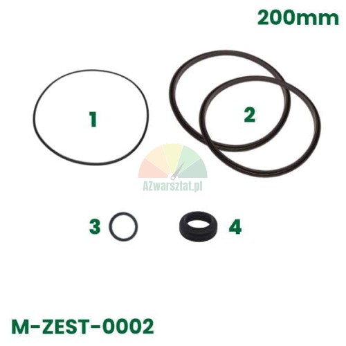 Zestaw naprawczy uszczelek zbijaka montażownicy 200mm, 5 elementów