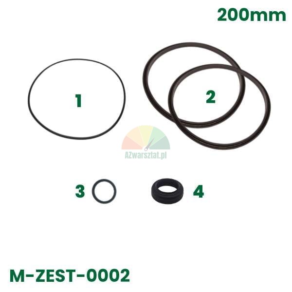 Zestaw naprawczy uszczelek zbijaka montażownicy 200mm, 5 elementów