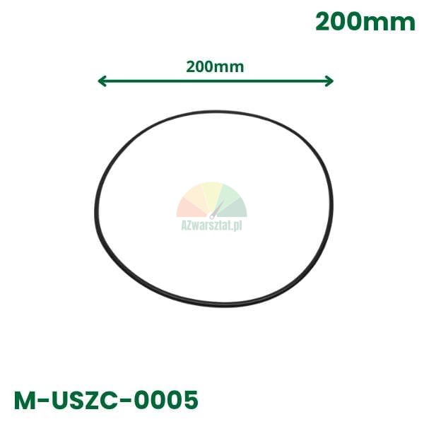 Czarna uszczelka typu o-ring o średnicy 200mm, model M-USZC-0005