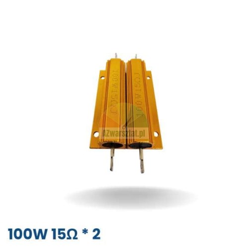 Zestaw dwóch złotych rezystorów hamujących 100W 15 Ohm do wyważarki kół