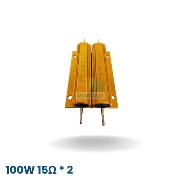 Zestaw dwóch złotych rezystorów hamujących 100W 15 Ohm do wyważarki kół