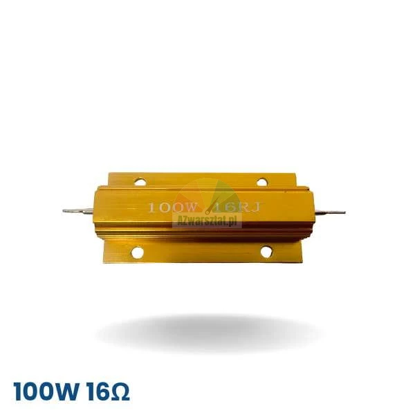 Rezystor hamujący do wyważarki 100W 16 Ohm w złotej obudowie aluminiowej