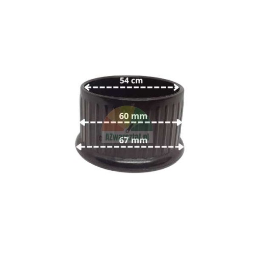 Plastikowy uchwyt do pręta sześciokątnego 36mm z wymiarami