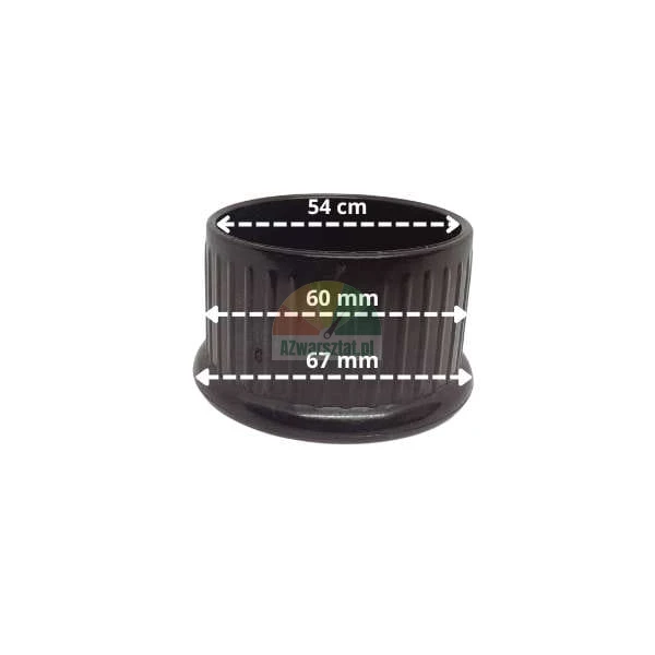 Plastikowy uchwyt do pręta sześciokątnego 36mm z wymiarami