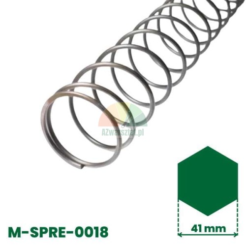 Sprężyna dociskowa na pręt sześciokątny 41mm, model M-SPRE-0018