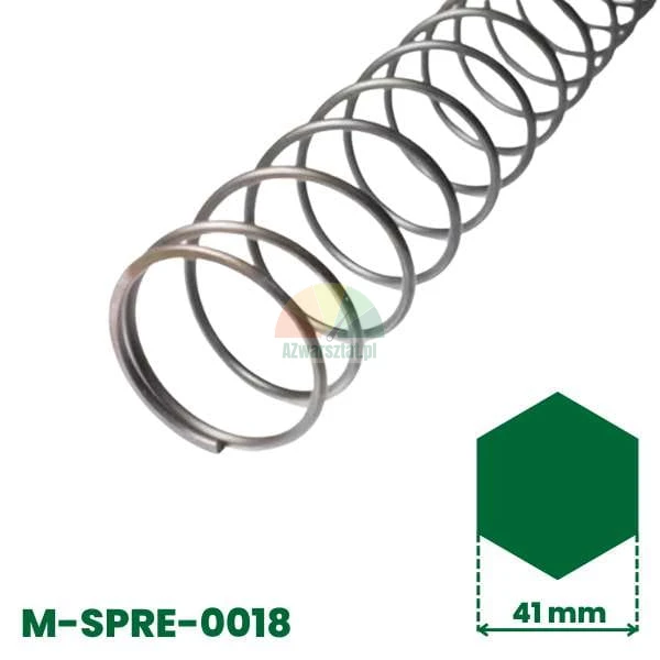 Sprężyna dociskowa na pręt sześciokątny 41mm, model M-SPRE-0018
