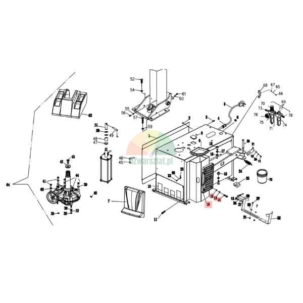 Zamiennik gumy odbijacza ATH M32 M52 M72 schemat techniczny