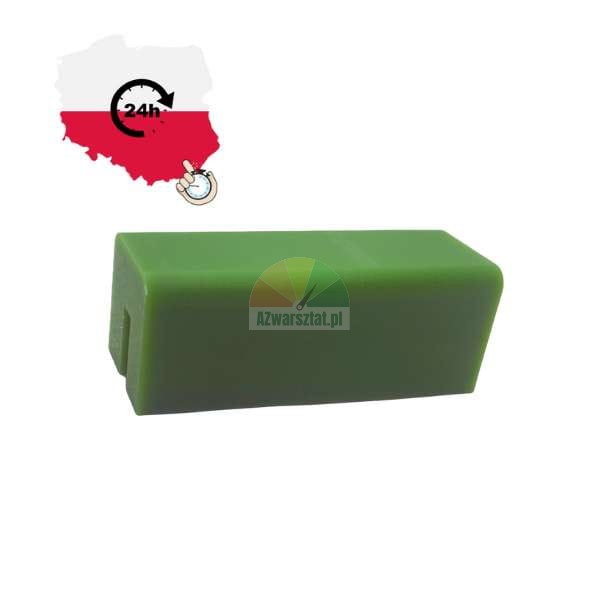 Zielony prostokątny element z tworzywa sztucznego z ikoną wysyłki 24h z Polski