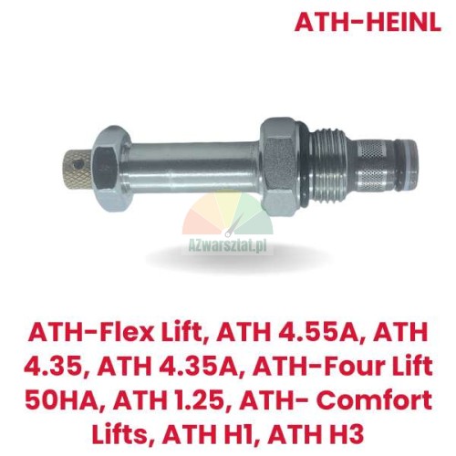 Zamiennik ATH-Heinl: Zawór opuszczania podnośnika kompatybilny z modelami ATH-Flex Lift, ATH 4.55A, ATH 4.35, ATH 4.35A, ATH-Four Lift 50HA, ATH 1.25, ATH-Comfort Lifts, ATH H1, ATH H3.