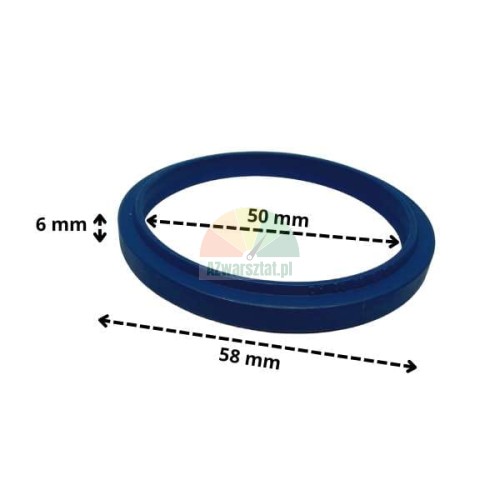 Uszczelka siłownika hydraulicznego 50x58x6 mm niebieska