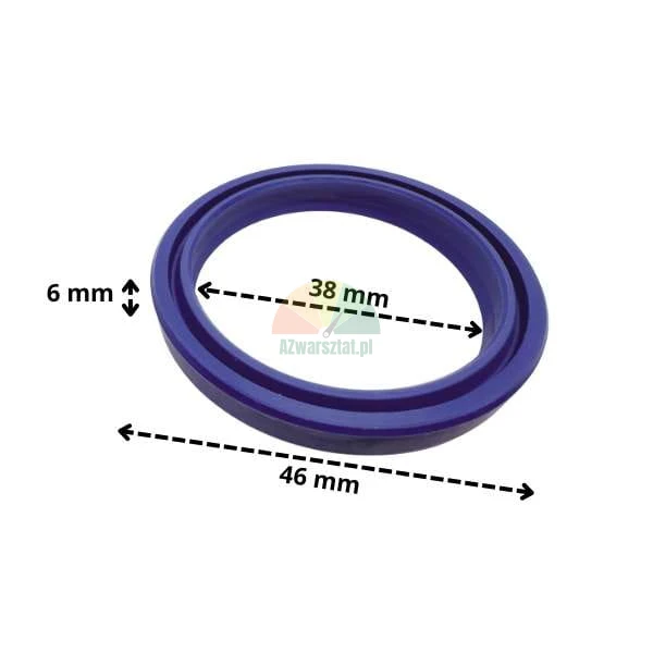 Niebieska uszczelka siłownika hydraulicznego 38x46x6 mm