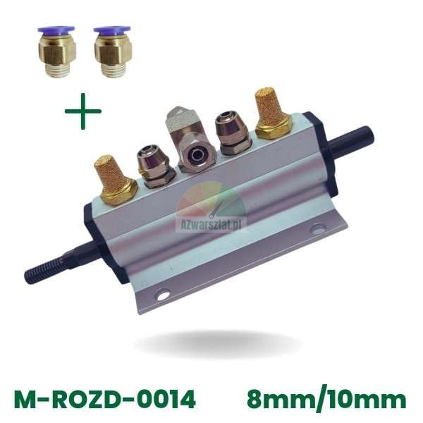 Rozdzielacz powietrza przy pedale typ I z przyłączami 8mm/10mm i tłumikami hałasu, model M-ROZD-0014