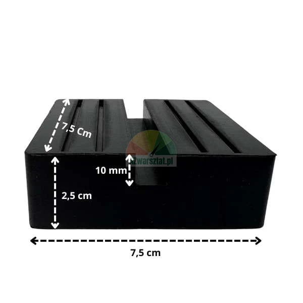 Stabilna gumowa podkładka pod podnośnik samochodowy kwadratowa 7,5cm