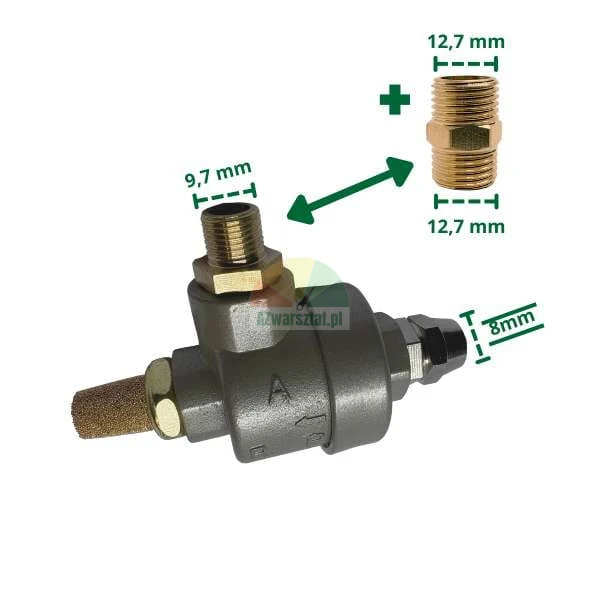 Wytrzymały szybkozrzut, zawór upustowy zbijaka Typ I 8mm/9,7mm (12,7mm)
