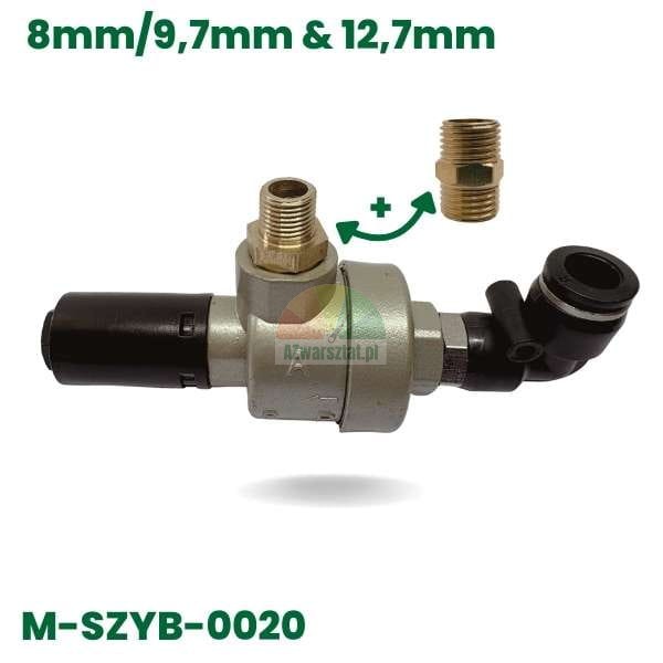 Wytrzymały szybkozrzut i zawór upustowy zbijaka Typ J o rozmiarach 8mm/9,7mm oraz 12,7mm, model M-SZYB-0020