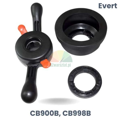 Zestaw zamienny Evert: nakrętka szybkomocująca i adapter do felg aluminiowych CB900B, CB998B