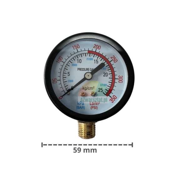 Manometr 12,7mm (0-25bar) średnica 59mm