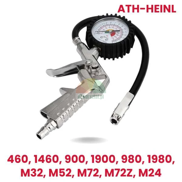 Zamiennik pistoletu do pompowania ATH-Heinl z manometrem do modeli 460, 1460, 900, 1900, 980, 1980, M32, M52, M72, M72Z, M24